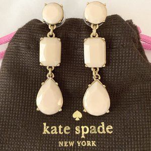Kate Spade Riviera Garden Pink Drop Earrings w/ Pouch